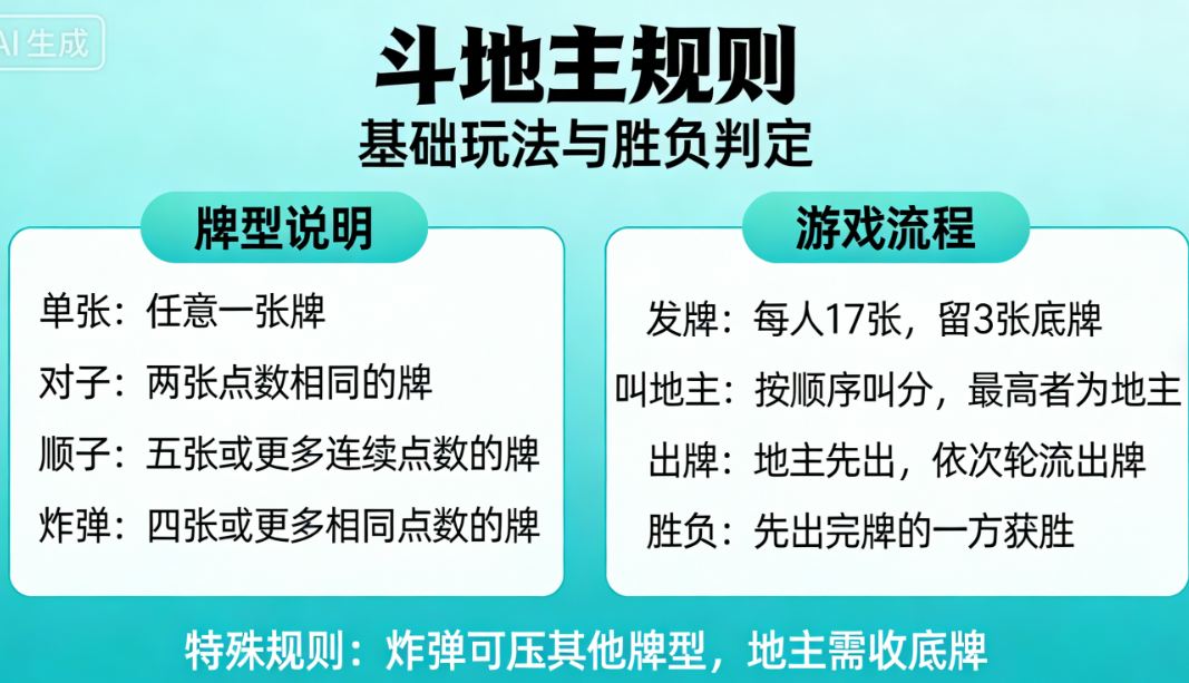 斗地主最基本的规则，其实大家都知道